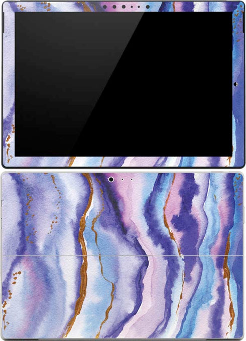 Blue Violet Watercolor Geode Surface Pro (2017) Skin
